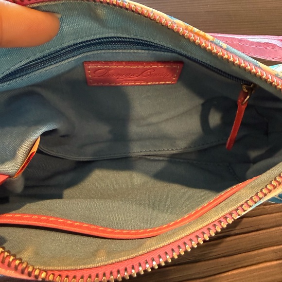 Dooney & Bourke Paint Splash Monogram Canvas Wristlet - Picture 5 of 15